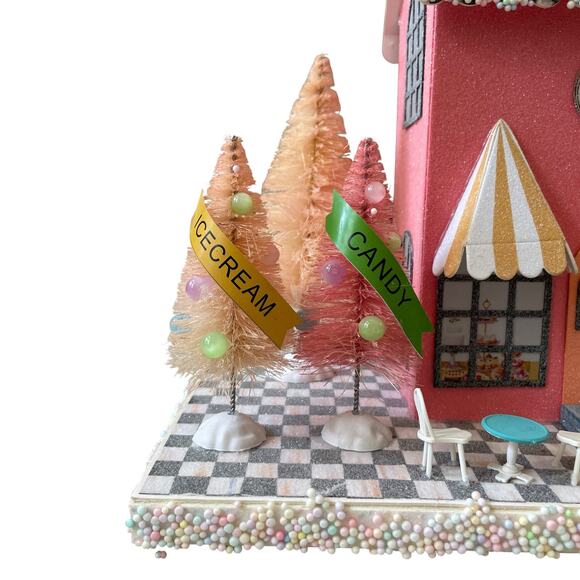 Brand New Mackenzie-Childs Calico Paper Illuminated Sweet Shop - Picture 6 of 16